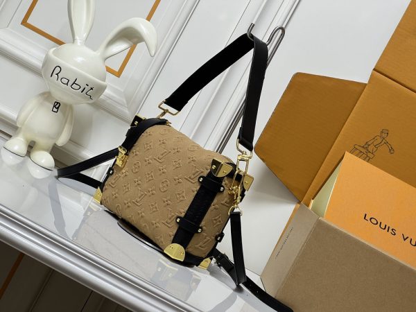LV Side Trunk Suede Apricot Bag M46358 BC