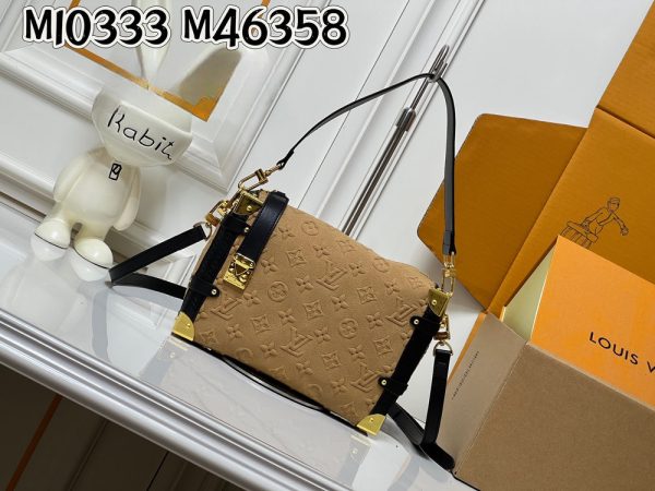 LV Side Trunk Suede Apricot Bag M46358 BC