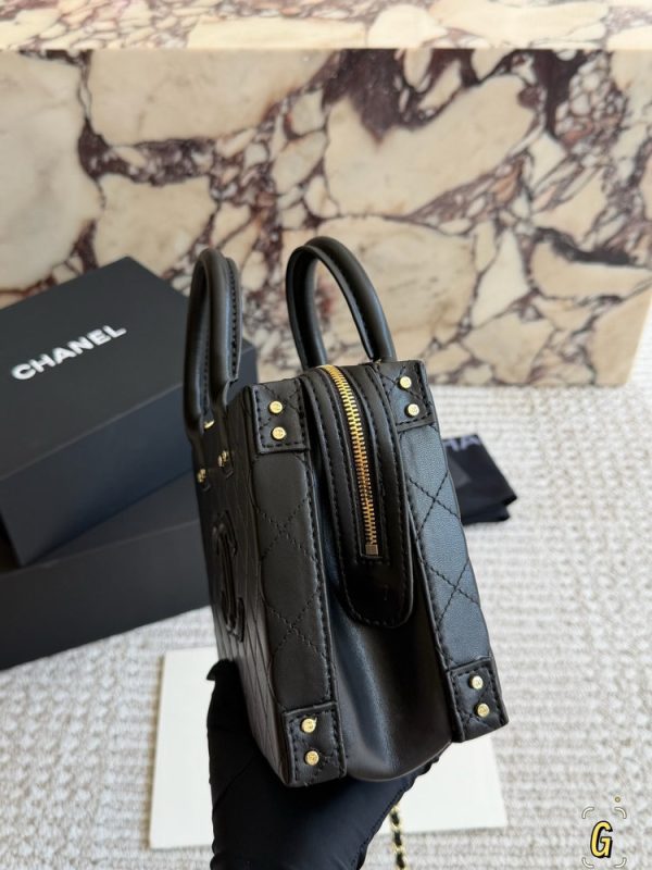CN Quilted Leather Studded Square Vanity Case Bag C2301850