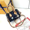 LV Speedy 18 Bandoulière Monogram Flowers Denim Bag M27557 BC