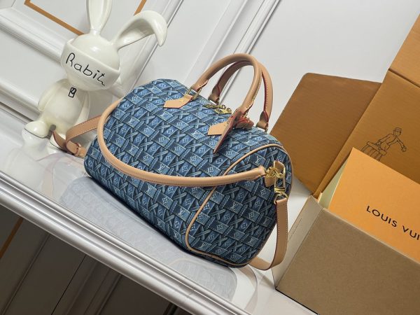 LV Speedy Bandoulière 30 Denim Woven Bag M13344-M99050 BC LV Speedy Bandoulière 30 Denim Woven Bag M13344-M99050 BC
