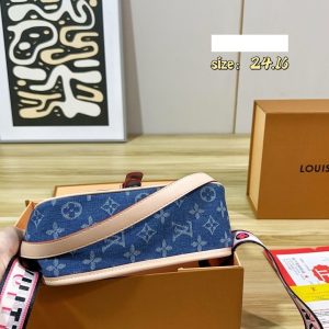 LV Monogram Denim Flap Shoulder Bag C2301250