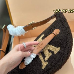 LV Giant Monogram Shearling Bumbag Brown C2301050