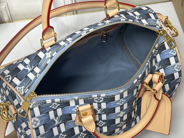 LV Speedy Bandoulière 30 Denim Woven Bag M13344-M99050 BC LV Speedy Bandoulière 30 Denim Woven Bag M13344-M99050 BC