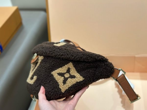 LV Giant Monogram Shearling Bumbag Brown C2301050