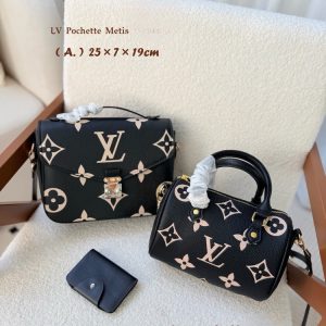 LV Set Pochette Metis Speedy 20 Black Bag C2301450