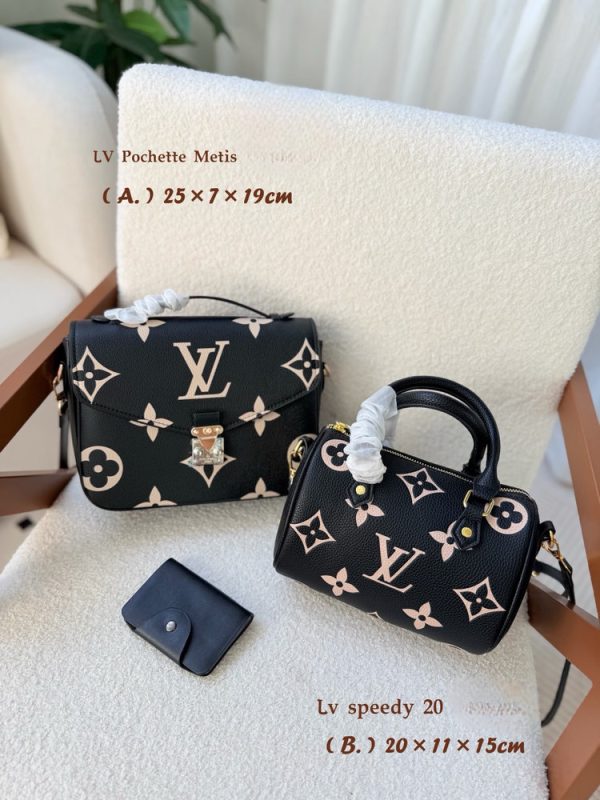 LV Set Pochette Metis Speedy 20 Black Bag C2301450