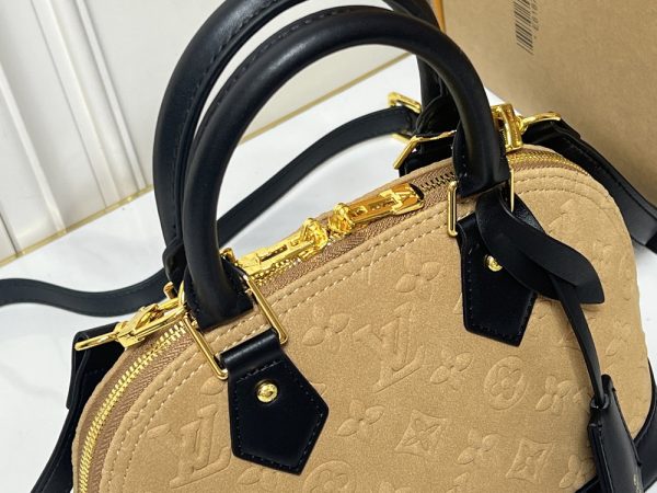 LV Alma BB Monogram Suede Apricot Bag M53152-M10336 BC