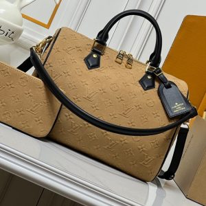 LV Speedy Soft 30 Suede Apricot Bag M13332-M13344 BC