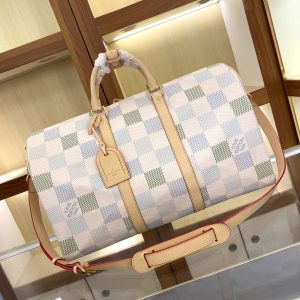 LV Keepall Bandoulière 50 Damier White Bag M40667-M41416 BC LV Keepall Bandoulière 50 Damier White Bag M40667-M41416 BC