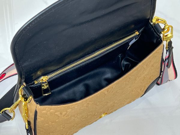 LV Diane Monogram Suede Apricot Bag M45985 BC