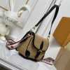 LV Diane Monogram Suede Apricot Bag M45985 BC