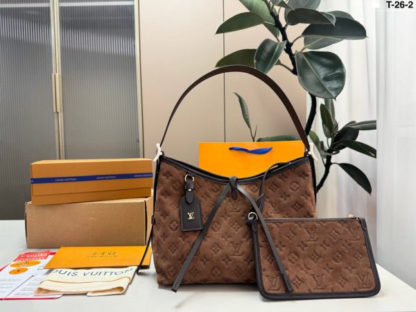 LV CarryAll Brown Suede Bag C2301650