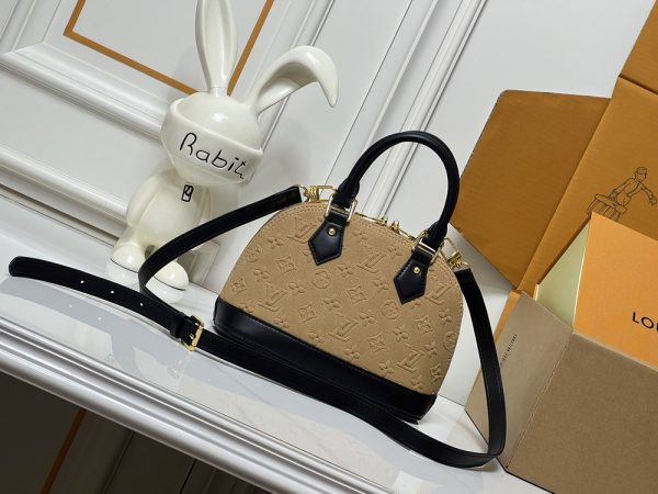LV Alma BB Monogram Suede Apricot Bag M53152-M10336 BC