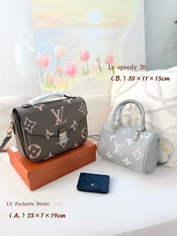 LV Set Pochette Metis Speedy 20 Taupe Grey C2301450