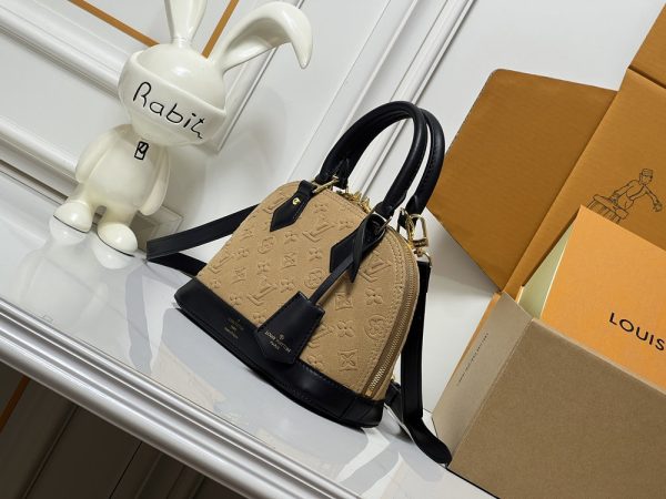 LV Alma BB Monogram Suede Apricot Bag M53152-M10336 BC