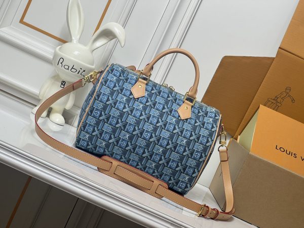 LV Speedy Bandoulière 30 Denim Woven Bag M13344-M99050 BC LV Speedy Bandoulière 30 Denim Woven Bag M13344-M99050 BC