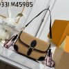 LV Diane Monogram Suede Apricot Bag M45985 BC