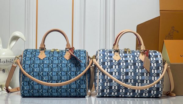 LV Speedy Bandoulière 30 Denim Woven Bag M13344-M99050 BC LV Speedy Bandoulière 30 Denim Woven Bag M13344-M99050 BC