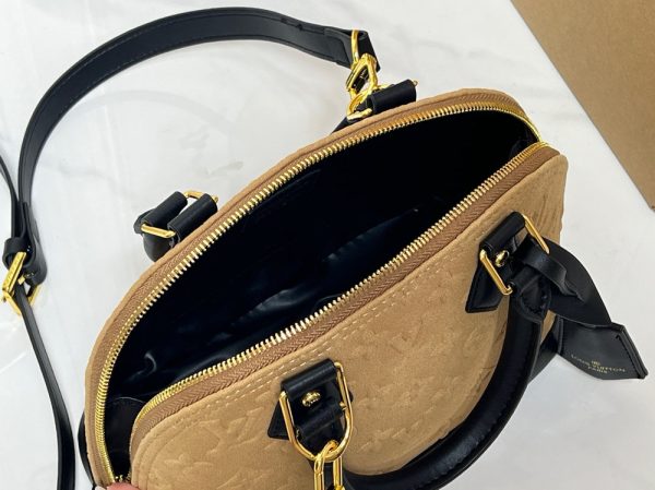 LV Alma BB Monogram Suede Apricot Bag M53152-M10336 BC