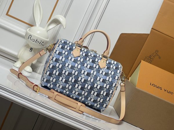 LV Speedy Bandoulière 30 Denim Woven Bag M13344-M99050 BC LV Speedy Bandoulière 30 Denim Woven Bag M13344-M99050 BC