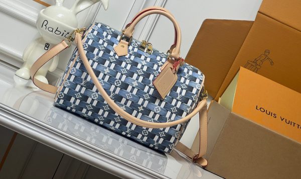 LV Speedy Bandoulière 30 Denim Woven Bag M13344-M99050 BC LV Speedy Bandoulière 30 Denim Woven Bag M13344-M99050 BC