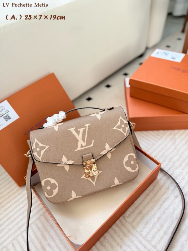 LV Set Pochette Metis Speedy 20 Beige C2301450