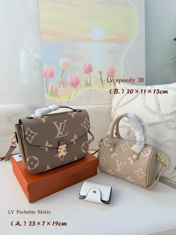 LV Set Pochette Metis Speedy 20 Beige C2301450