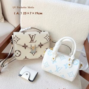 LV Set Pochette Metis Speedy 20 Cream White C2301450