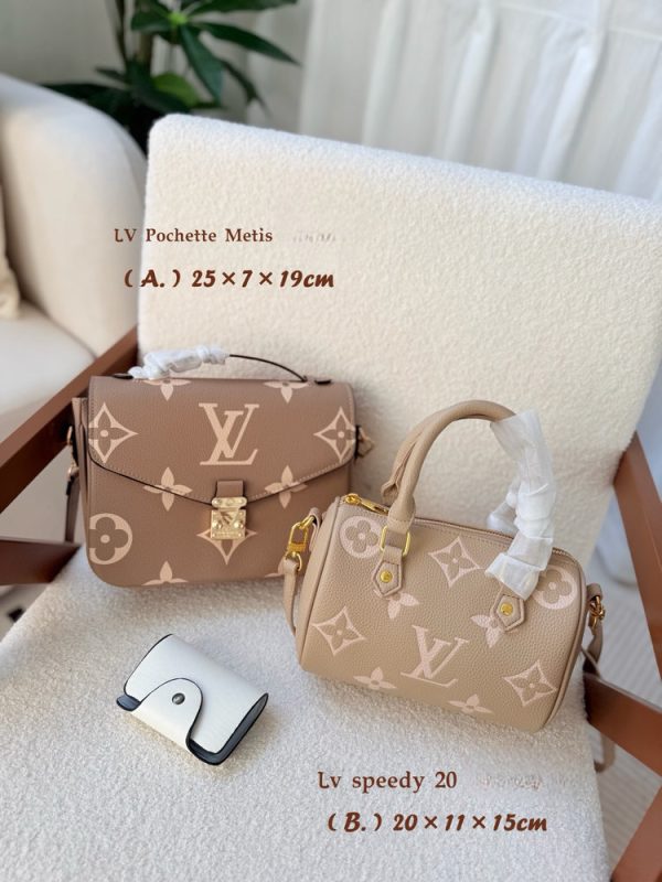 LV Set Pochette Metis Speedy 20 Beige C2301450