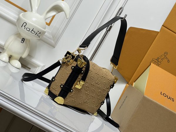 LV Side Trunk Suede Apricot Bag M46358 BC