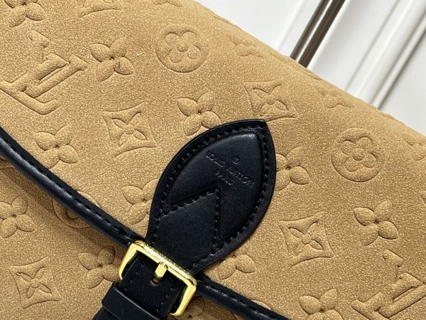 LV Diane Monogram Suede Apricot Bag M45985 BC
