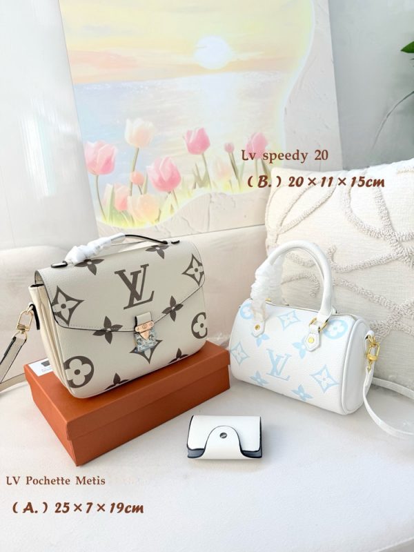 LV Set Pochette Metis Speedy 20 Cream White C2301450