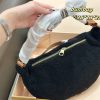LV Giant Monogram Shearling Bumbag Black C2301050