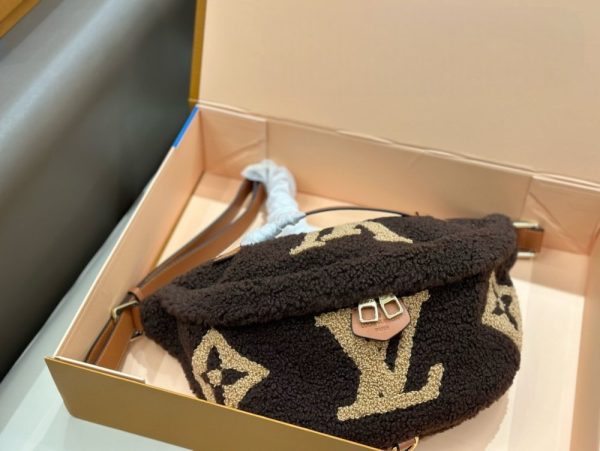 LV Giant Monogram Shearling Bumbag Brown C2301050