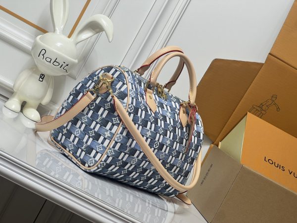 LV Speedy Bandoulière 30 Denim Woven Bag M13344-M99050 BC LV Speedy Bandoulière 30 Denim Woven Bag M13344-M99050 BC