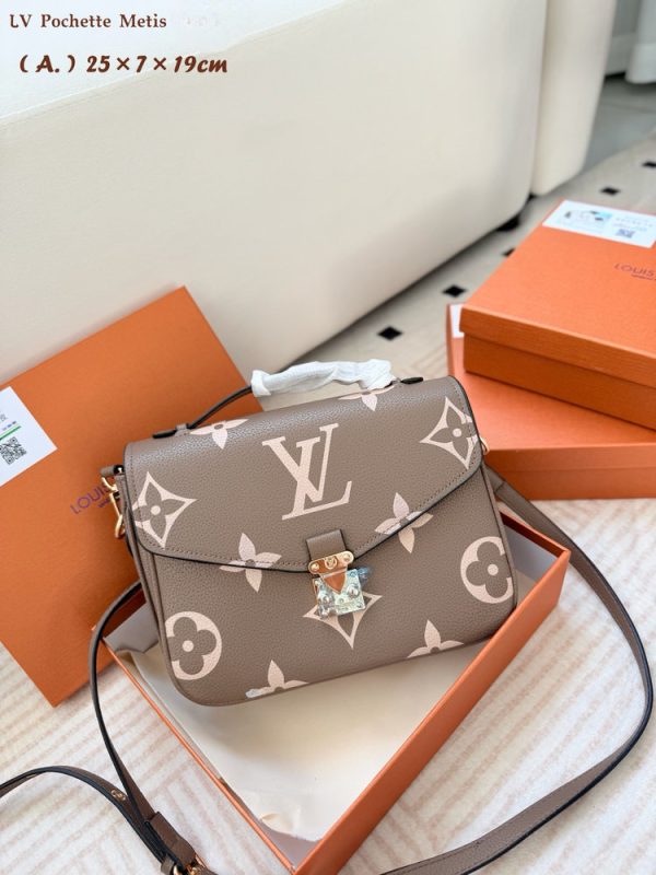 LV Set Pochette Metis Speedy 20 Taupe Grey C2301450