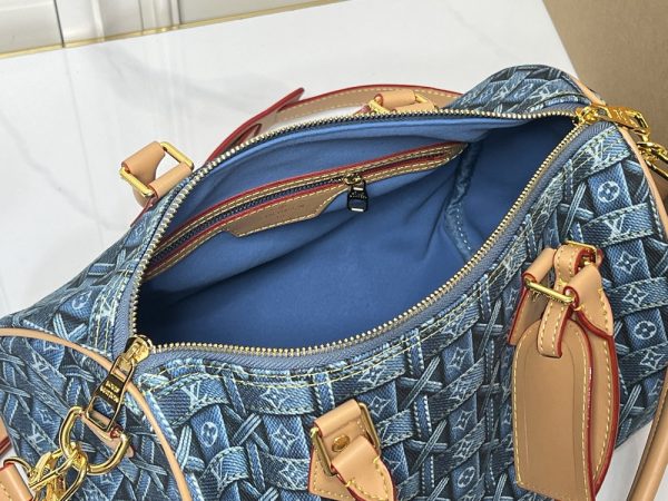 LV Speedy Bandoulière 30 Denim Woven Bag M13344-M99050 BC LV Speedy Bandoulière 30 Denim Woven Bag M13344-M99050 BC