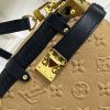 LV Side Trunk Suede Apricot Bag M46358 BC
