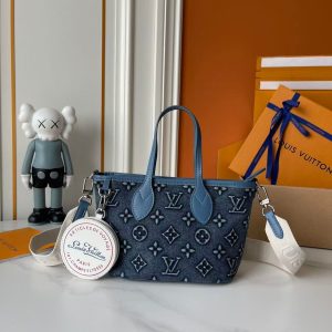 LV Neverfull BB Denim Bag M46705 BC
