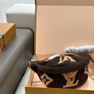 LV Giant Monogram Shearling Bumbag Brown C2301050
