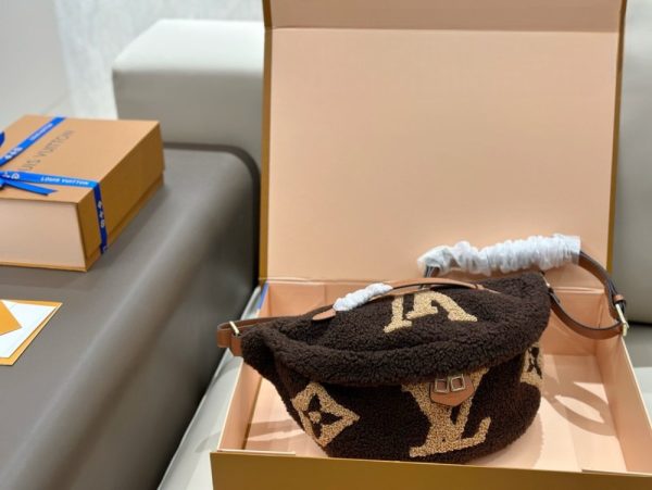LV Giant Monogram Shearling Bumbag Brown C2301050