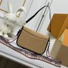 LV Diane Monogram Suede Apricot Bag M45985 BC