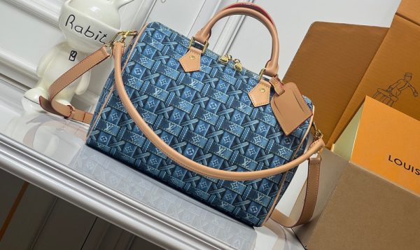 LV Speedy Bandoulière 30 Denim Woven Bag M13344-M99050 BC LV Speedy Bandoulière 30 Denim Woven Bag M13344-M99050 BC