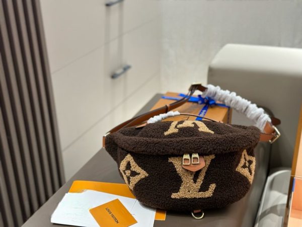 LV Giant Monogram Shearling Bumbag Brown C2301050