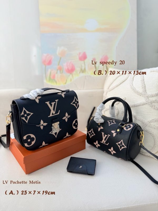 LV Set Pochette Metis Speedy 20 Black Bag C2301450