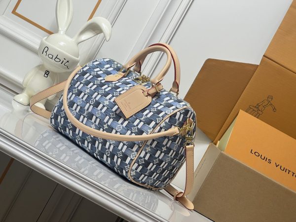 LV Speedy Bandoulière 30 Denim Woven Bag M13344-M99050 BC LV Speedy Bandoulière 30 Denim Woven Bag M13344-M99050 BC