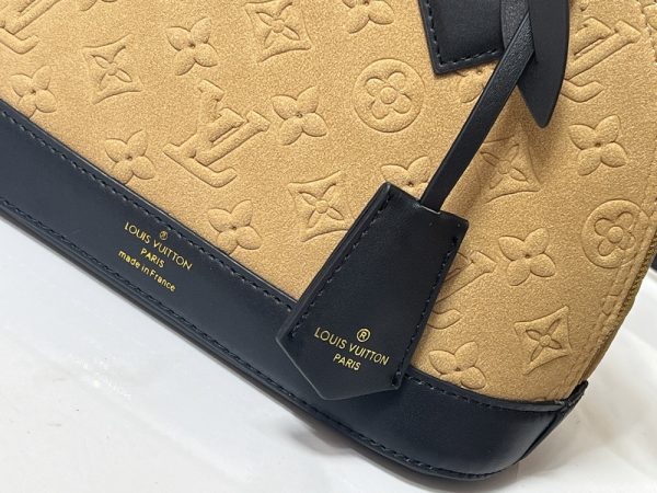 LV Alma BB Monogram Suede Apricot Bag M53152-M10336 BC