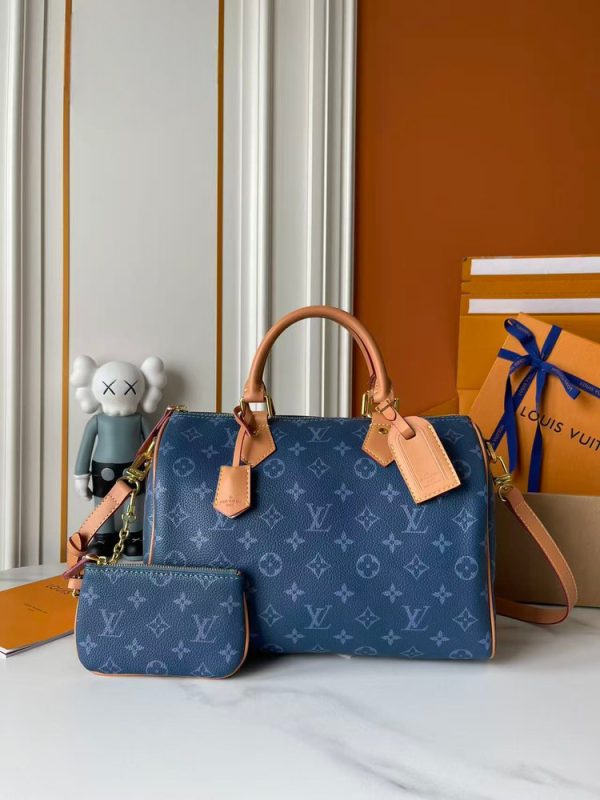 LV Speedy Bandoulière 30 Blue Bag M15282 BC