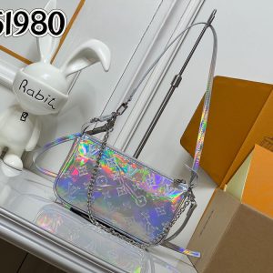 LV Pochette Accessories Holographic Silver Bag M51980 BC